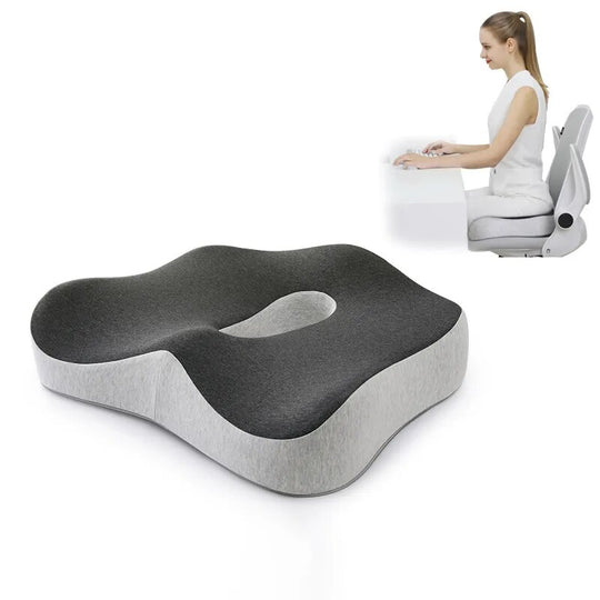 EzyFitPro™ Memory Foam Office Chair Cushion Car Seat Support Waist Pillow Massage Lumbar Orthopedic